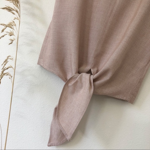 Madewell Button-Back Tie Tee in Stripe - Picture 9 of 13